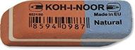 Ластик KOH-I-NOOR для карандаша и чернил комбинированный красно-синий 50х20х8мм