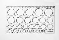 Трафарет окружностей d: от 4 до 50мм поликарбонат прозрачный